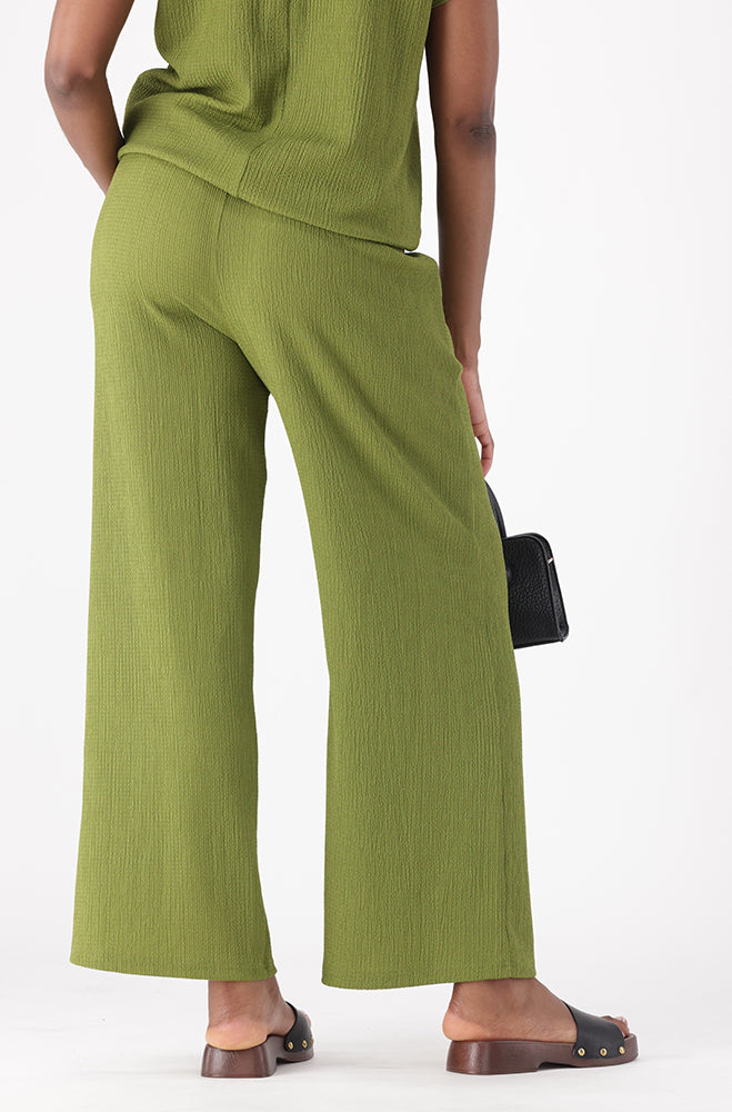 KASIA TEXTURED WIDE LEG PANTS