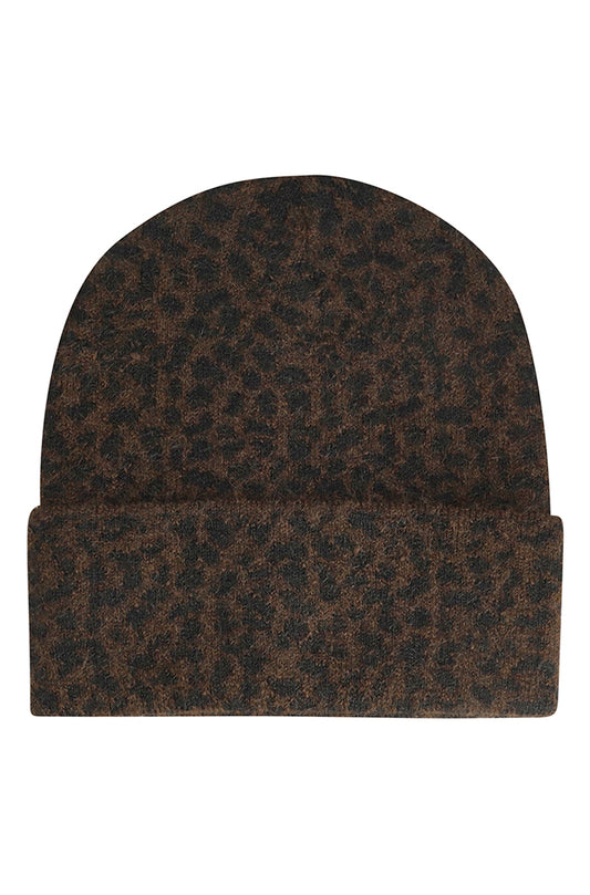 AMARA LEOPARD PRINT BEANIE