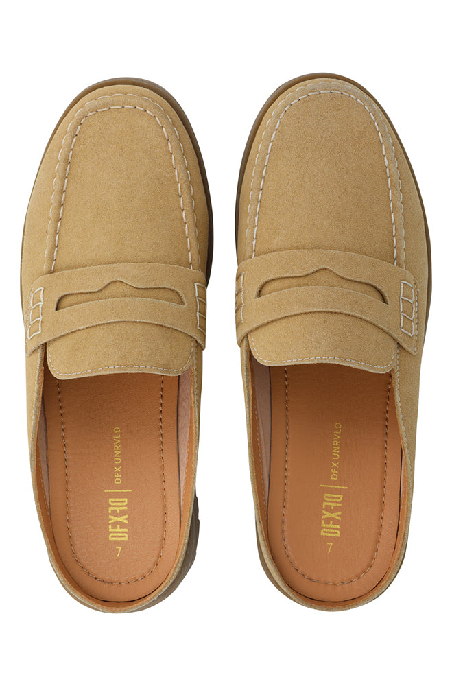 Steve Saddle strap loafer mule