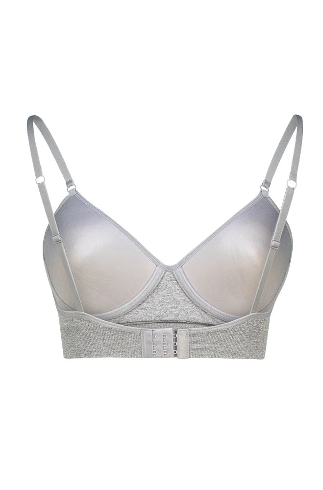 Isla Seamfree Bra Top _ 147751 _ Grey Mel