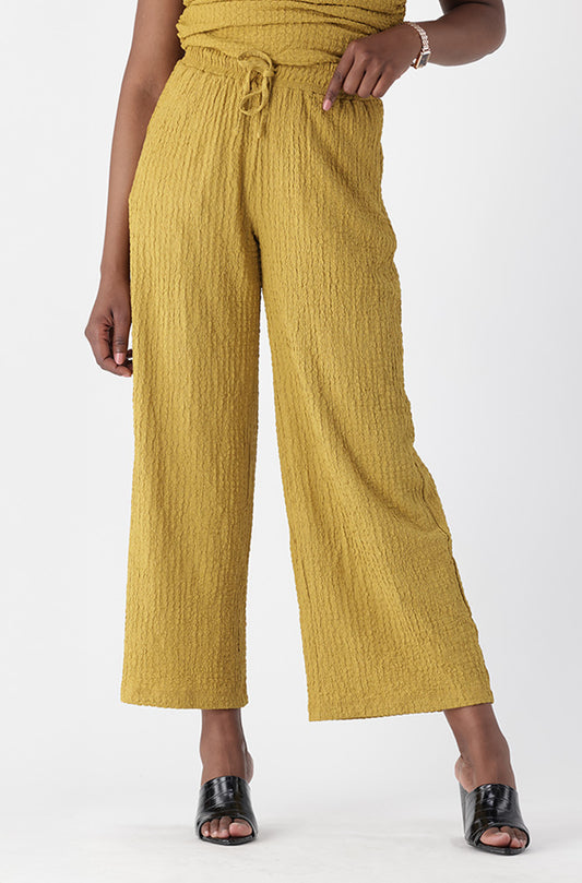 CARA TEXTURED WIDELEG PANTS