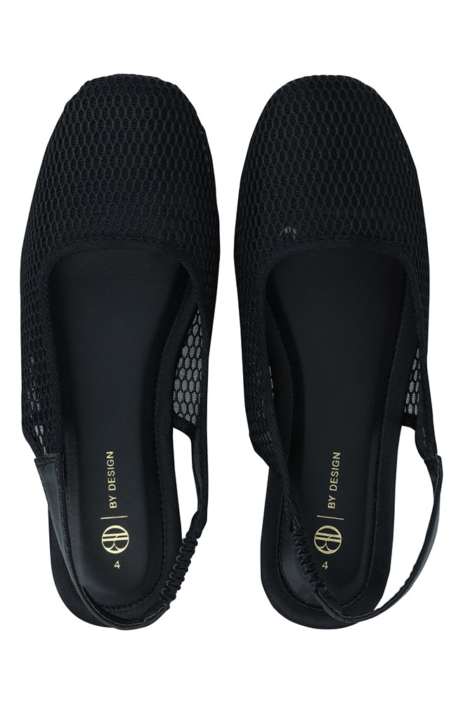 Minky slingback square toe pump