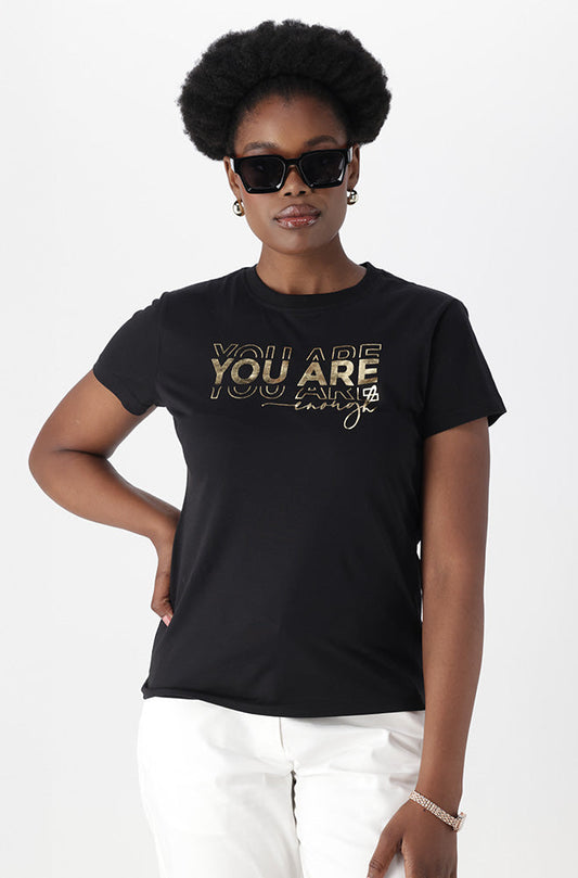 Zola Regular Fitted Graphic Tee _ 163624 _ Black