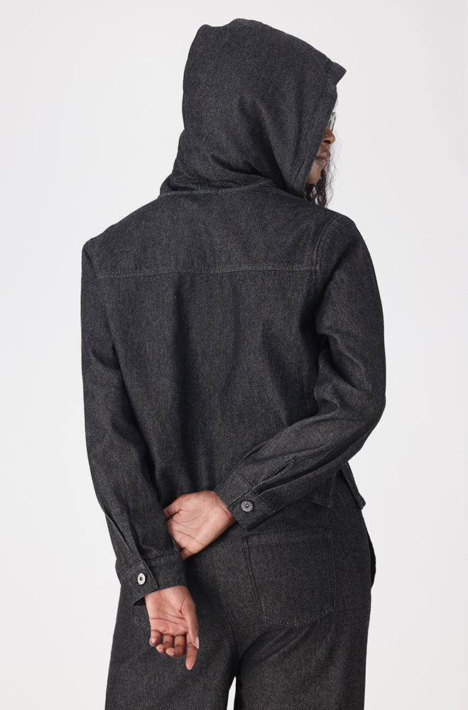 KAILANY DENIM PATCH POCKET HOODY