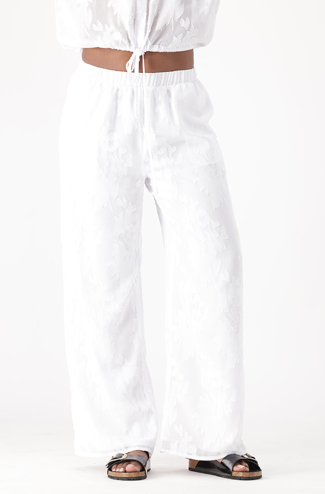 LYNEL TEXTURED WIDE LEG PANTS
