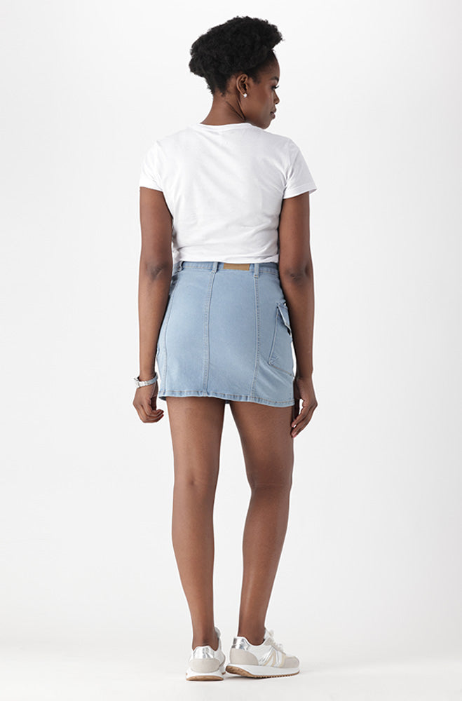 Ladies | Sky Denim Utility Mini Skirt Skirts