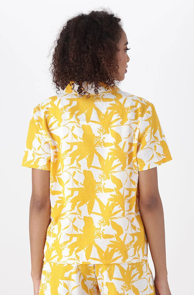 Ladies | Miya Resort Short Sleeve Shirt _ 151567 Ocre