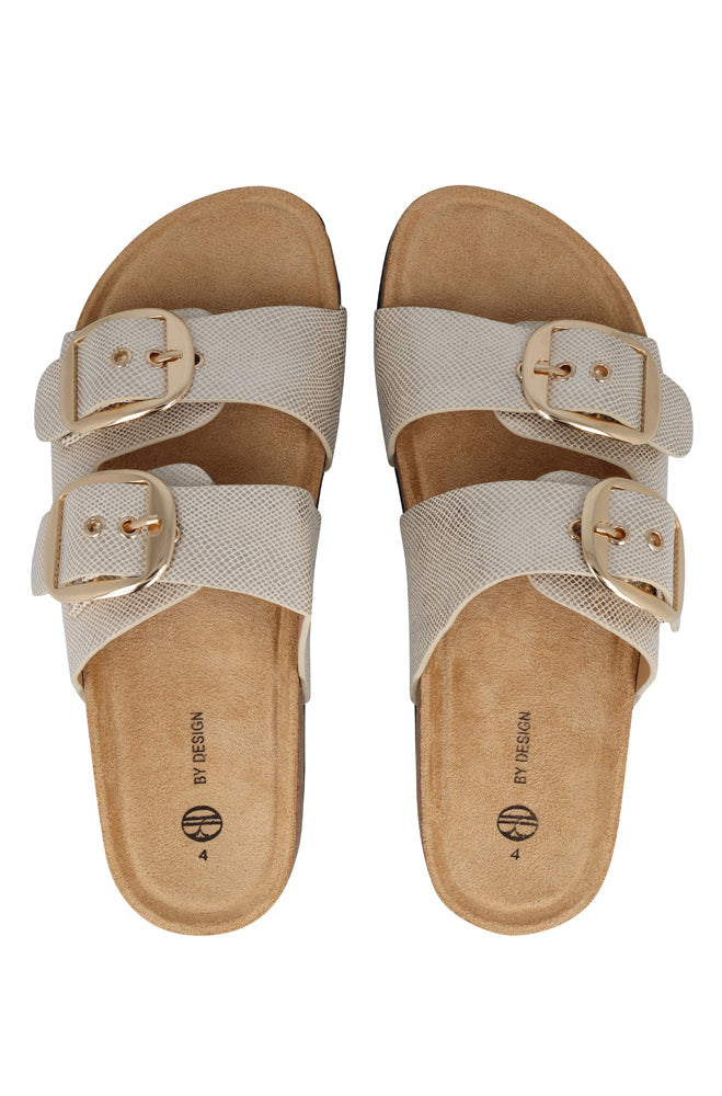 Reena Moulded double buckle birkie sandal