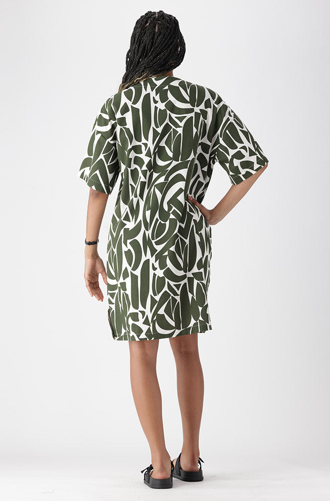 Ladies | Amy Tie Detail Linen Dress _ 164620 Fatigue Dresses