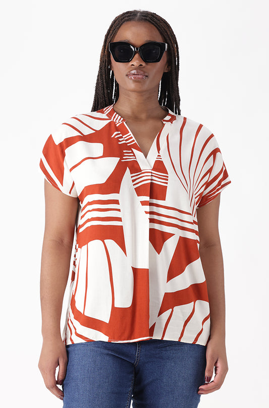 ADINA PRINTED PORTOFINO TOP