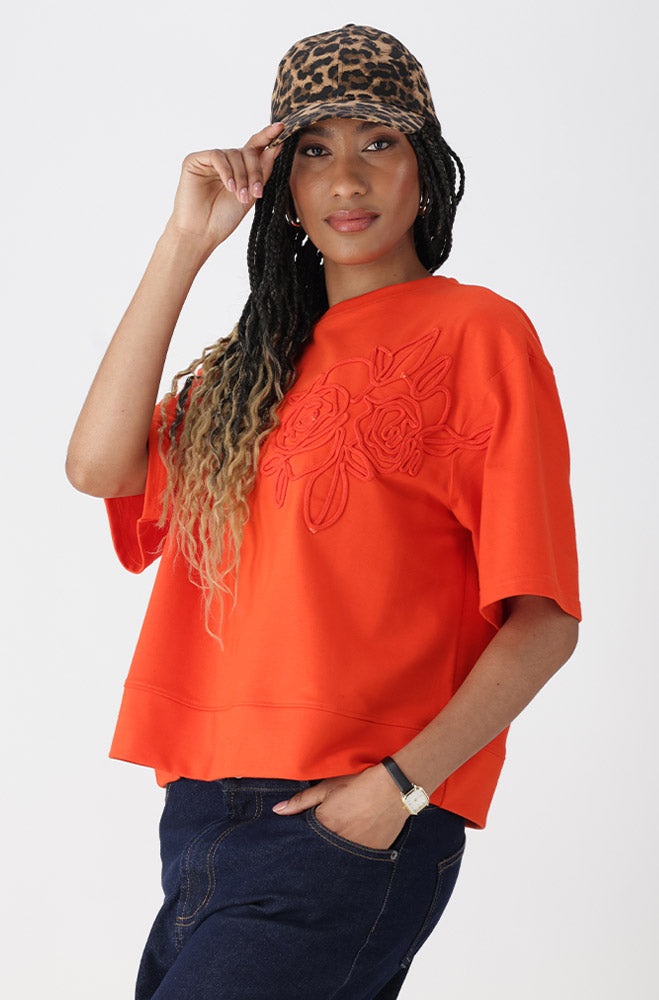 CARINA BOXY FLOWER PRINT TEE