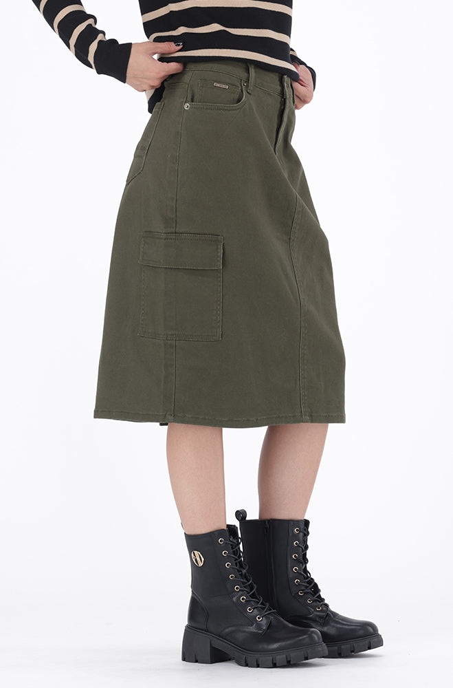SKY DENIM UTILITY SKIRT