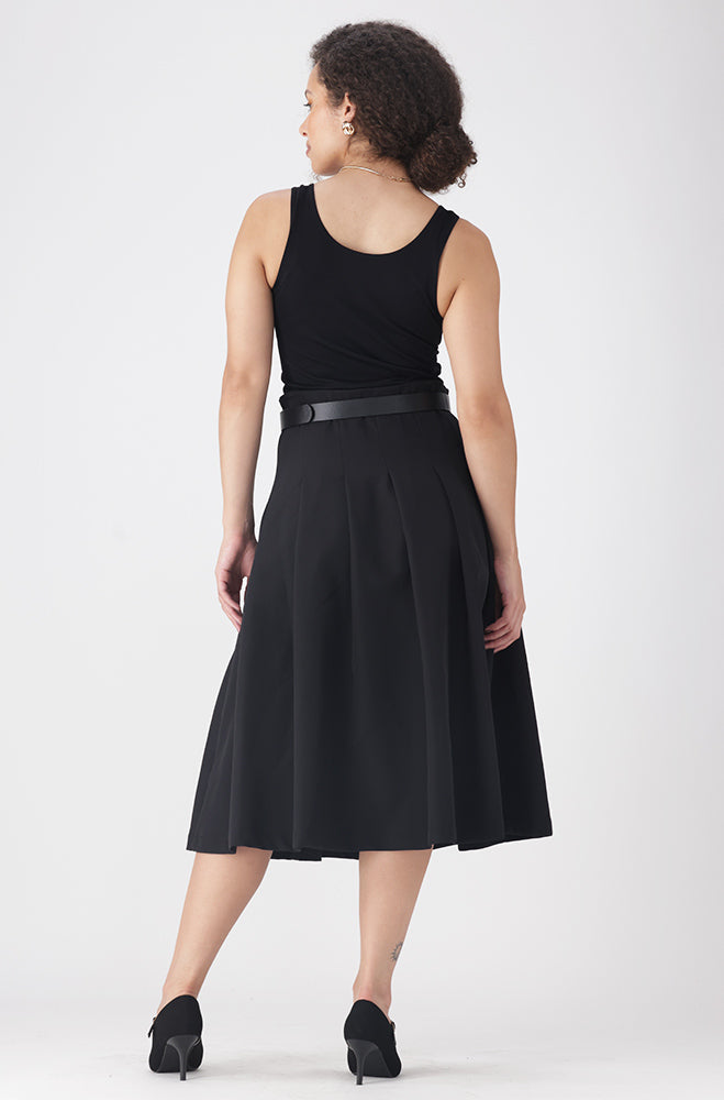Ladies | Jessie Belted Flare Skirt _ 162019 Black Skirts