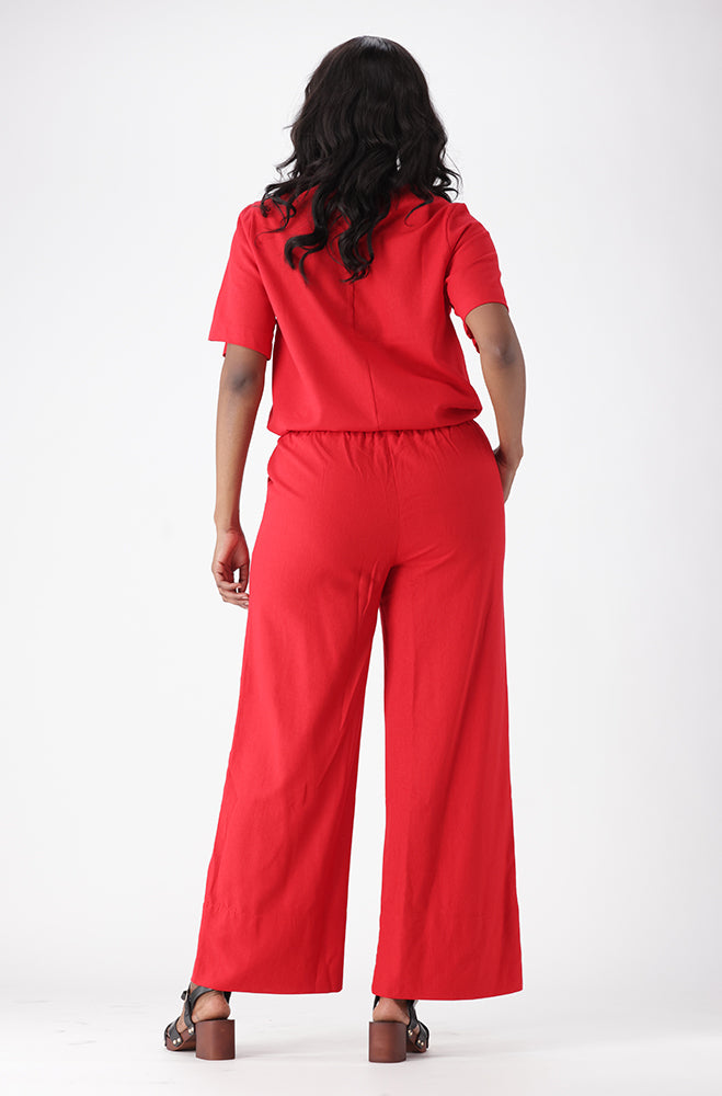 IVA LINEN BLEND DRAWCORD TOP