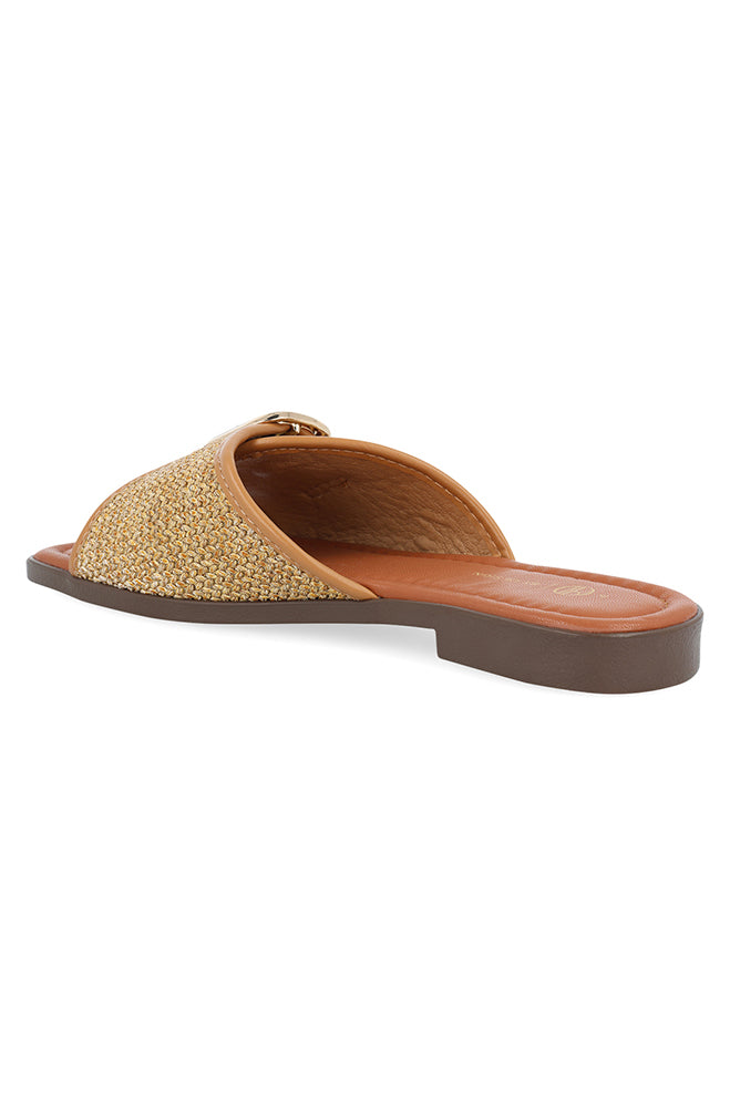 Lebo-Raffia buckled upper sandal