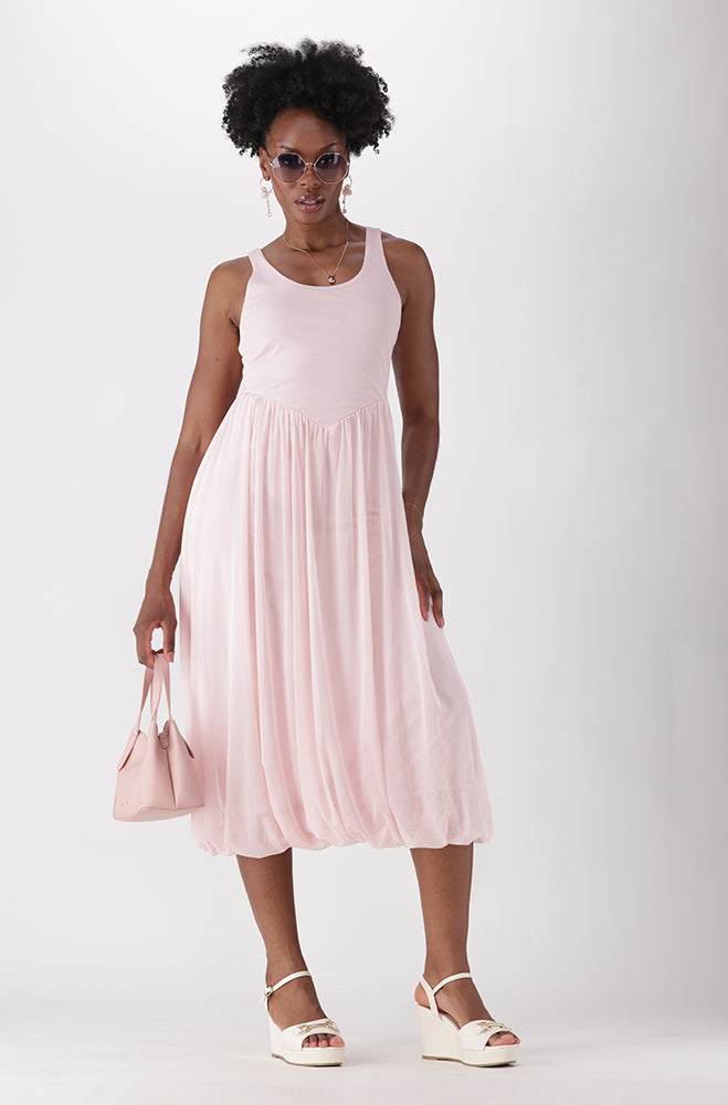 CINI COMBO BUBBLE HEM DRESS
