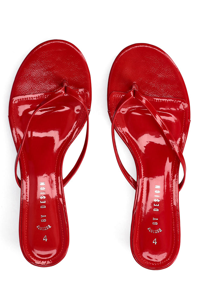 Kadi Patent toe sandal heel