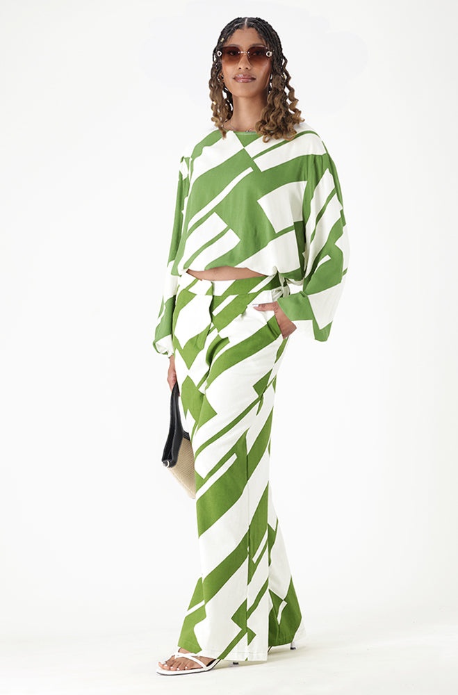 SHONA LINEN BLEND WIDE LEG PANTS