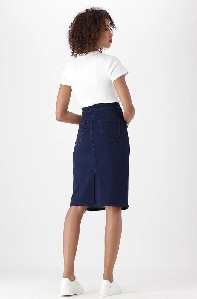 Ladies | Jessie Denim Tube Skirt _ 151347 Dark Wash