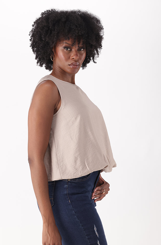 CINDY BUBBLE HEM TOP