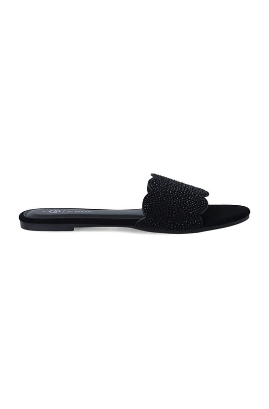 Dina diamante scalloped edged sandal