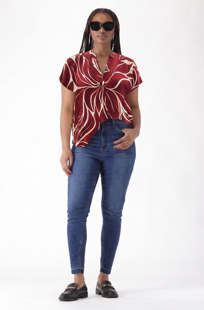 ADINA PRINTED PORTOFINO TOP