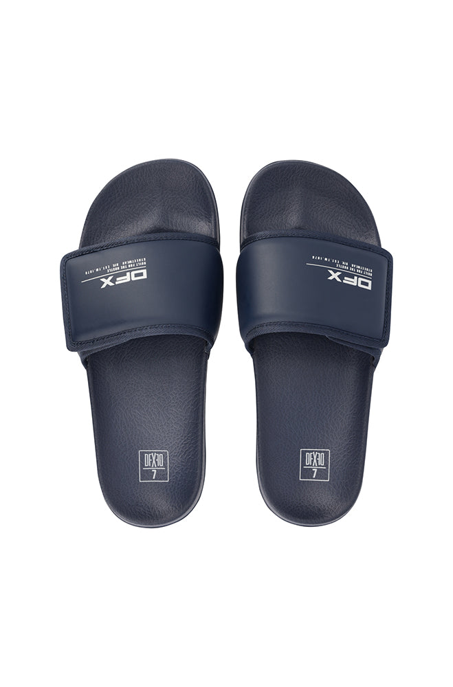 Footwear | Kendric Padded Velcro Slide _ 167650 Navy Sandals