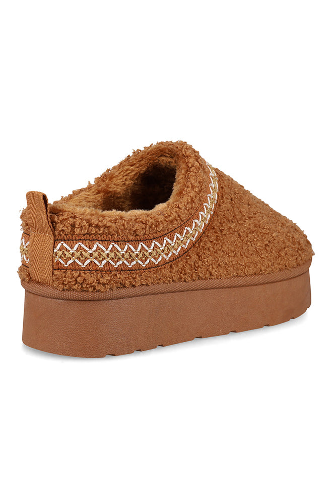 Fransline Teddy platform slipper