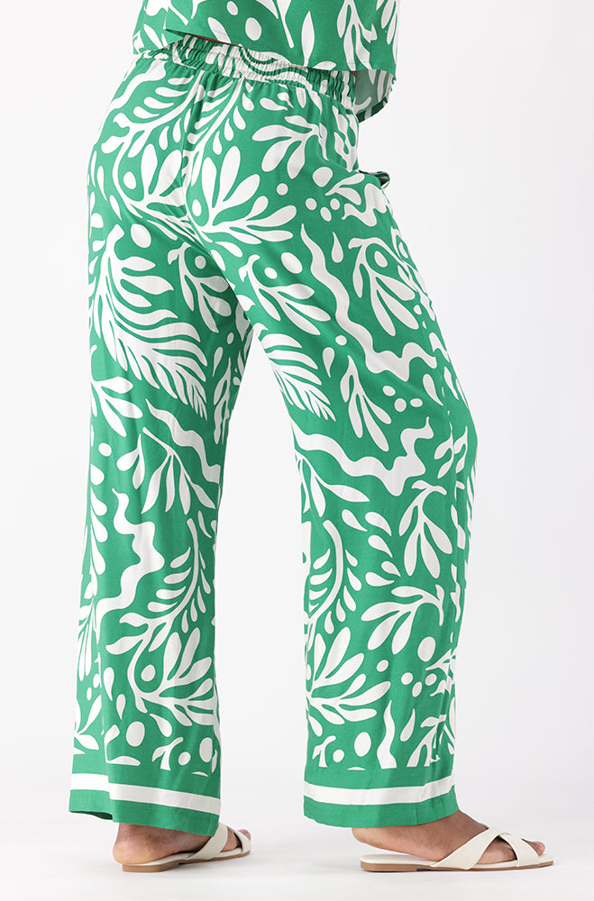 SKYLIN PRINTED WIDE LEG PANTS