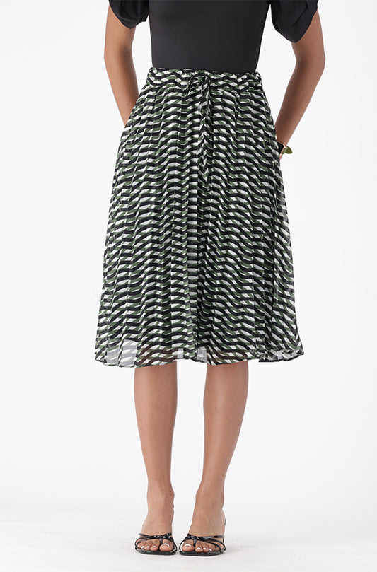 IRIS GEO PLEATED SKIRT