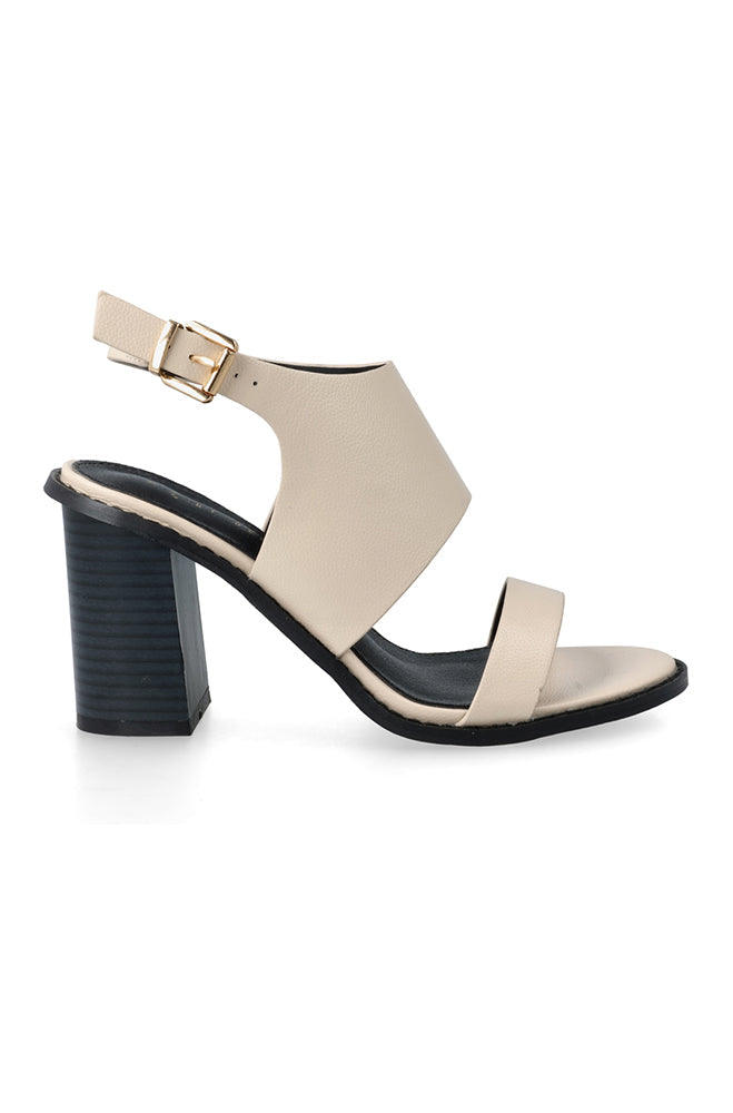 Footwear | Elora Wide Strap Block Heel _ 161644 Milk Heels