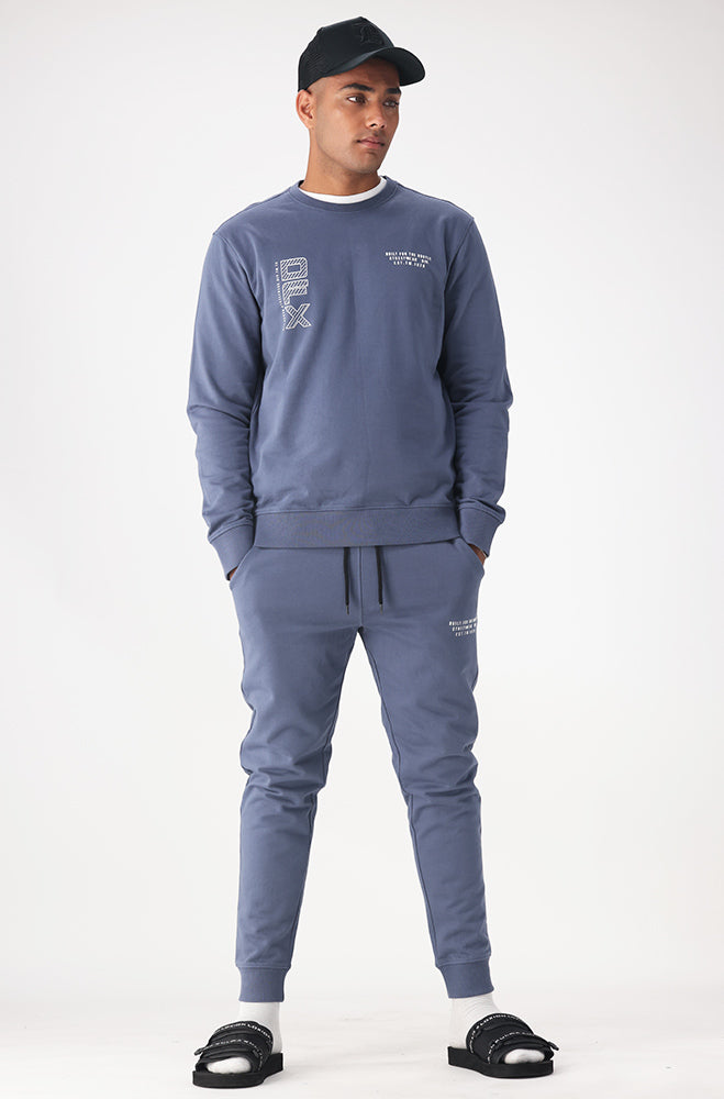 Mens | Harter Crew Sweat _ 155983 Blue Sweatshirts