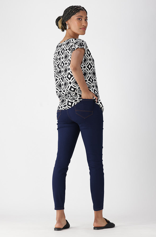 Ladies | Rose Boxy Top _ 162104 Natural Blouses