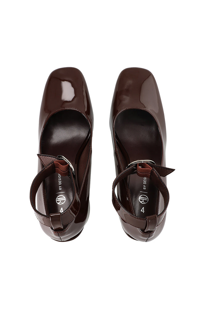 Miranda ankle tie block heel