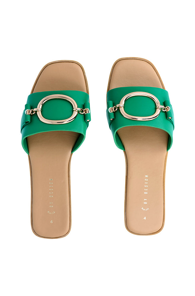 Camy circular gold trim sandal