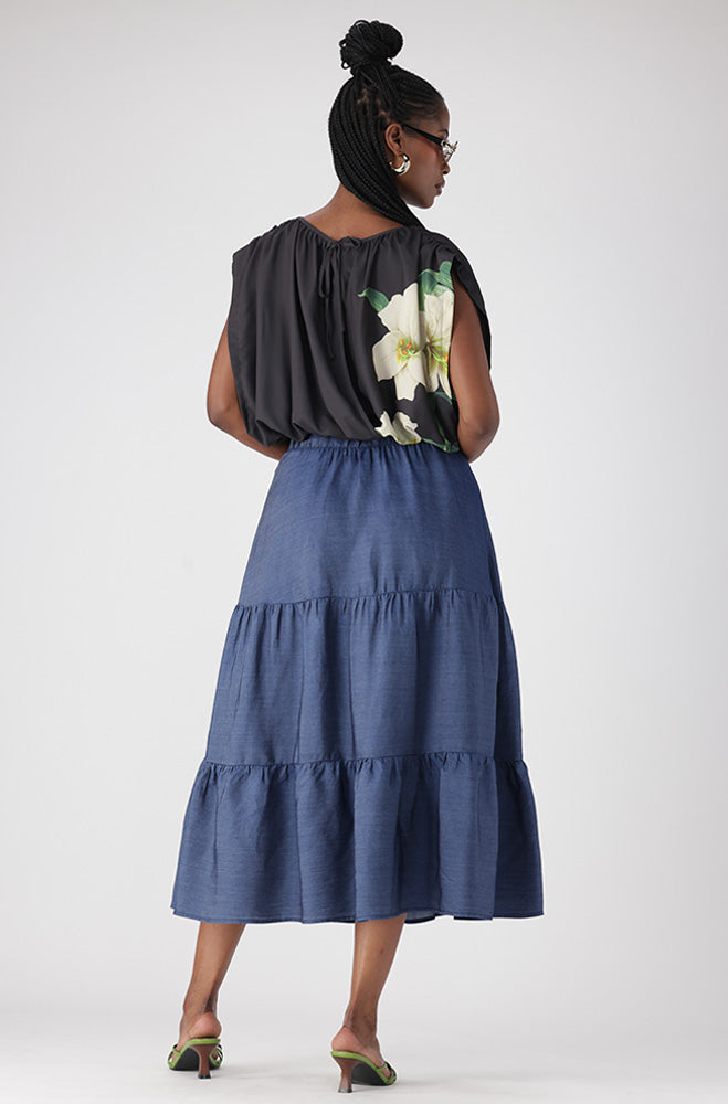 AVAIRA CHAMBRAY SKIRT