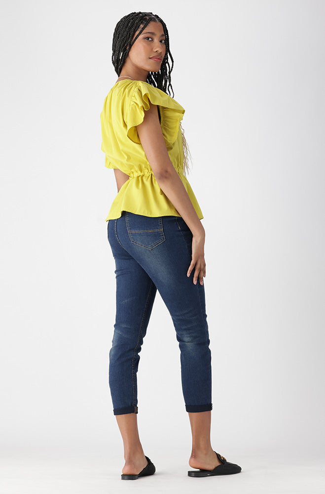 Ladies | Mia Flutter Sleeve Top Blouses