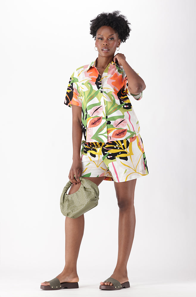 RYLAN BOXY PRINTED SHIRT