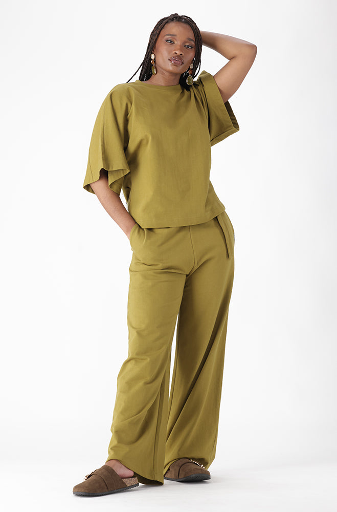 KYA BELTED WIDE LEG PANTS