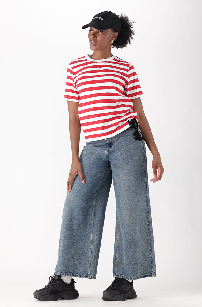 CORRIE BOXY FIT STRIPE TEE