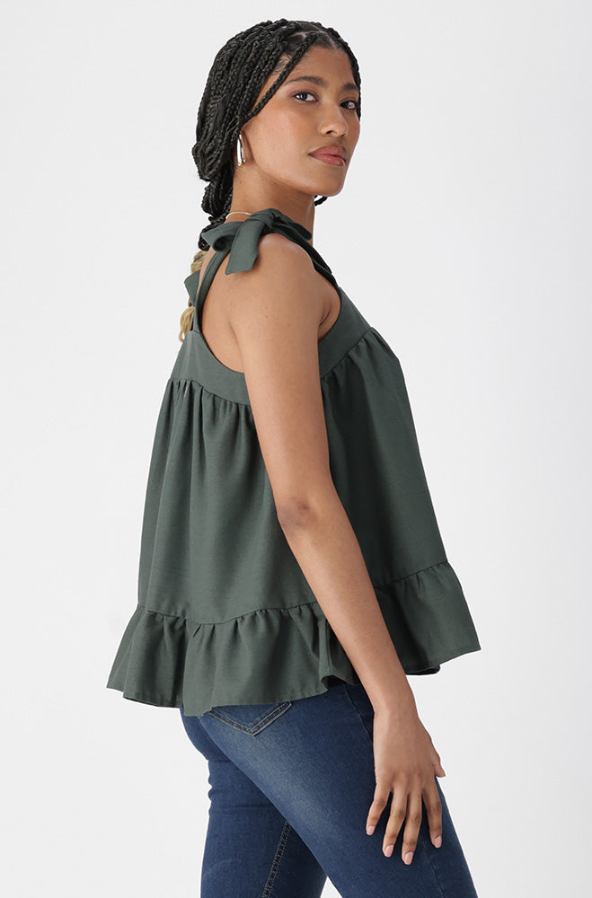 Ladies | Alana Linen Blend Top Blouses