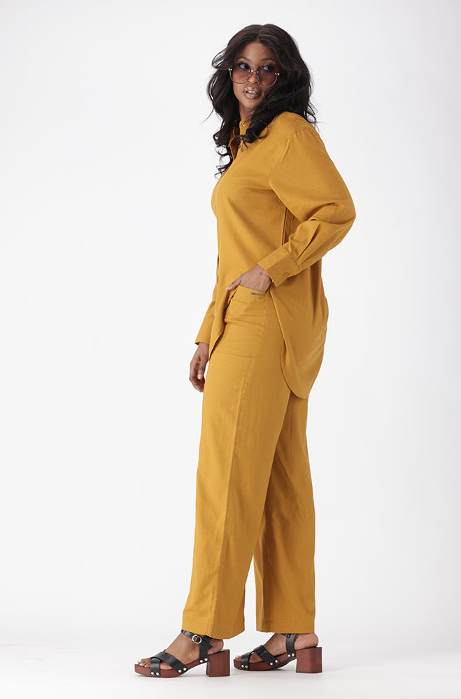 KALLIE LINEN BLEND SHIRT