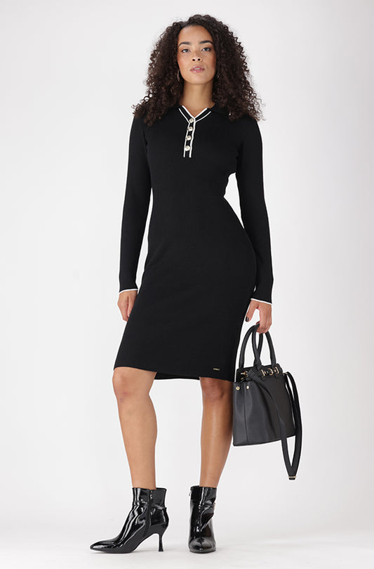 CELESTE RIB KNITWEAR DRESS