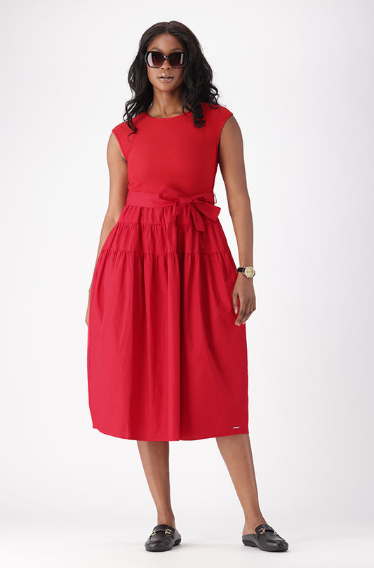 ARRIS COMBO BELTED DRESS