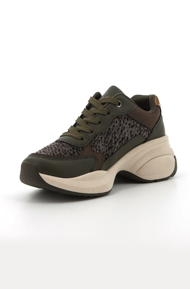Footwear | Pierre Cardin Ellen Textured Sneaker _ 157251 Fatigue Sneakers