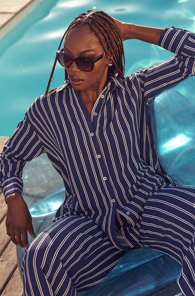 AMARIS STRIPE FLOWING SHIRT