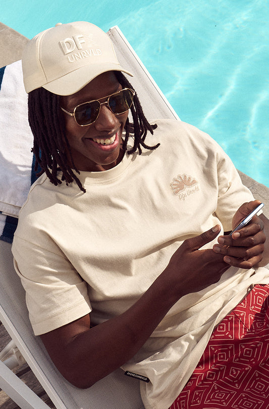 COLE EMBROIDERED PEAK-CAP - STONE