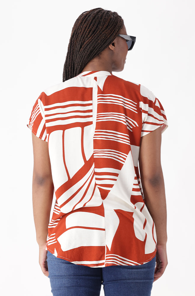 ADINA PRINTED PORTOFINO TOP