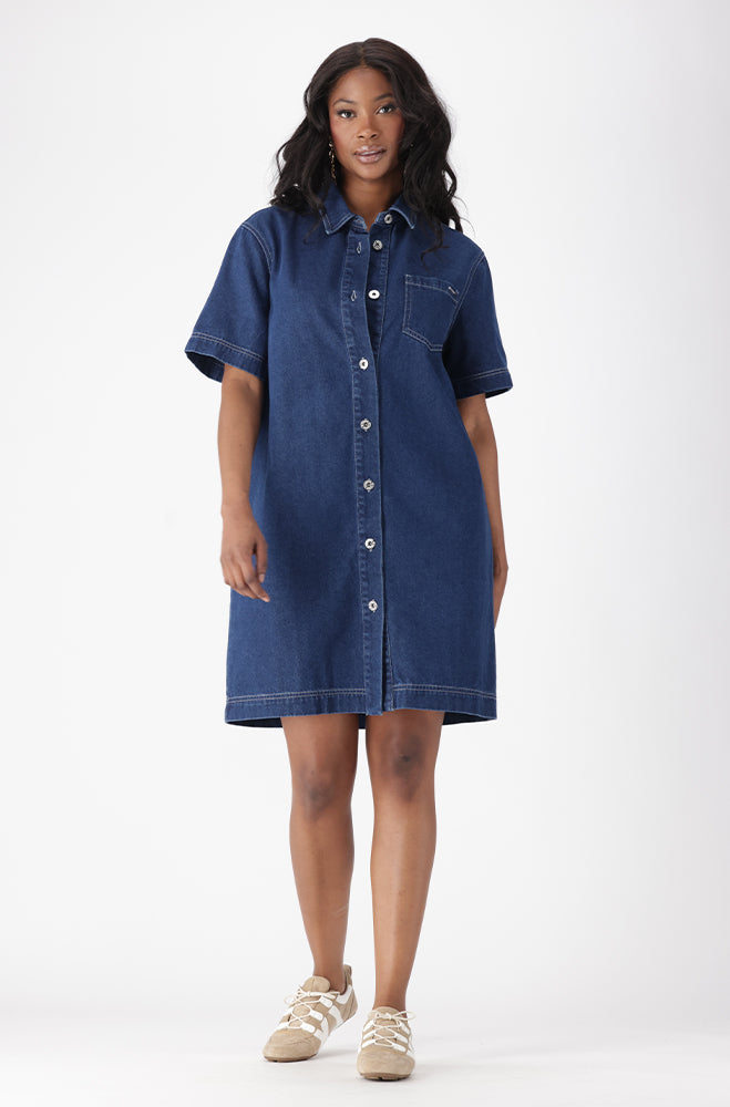 LANDON DENIM SHIRT DRESS