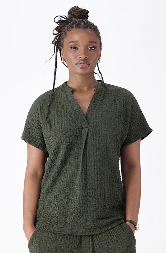 ERIN PORTIFINO TEXTURED TOP